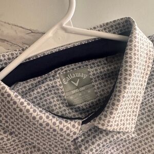 Callaway Men's Black and White Geometric Shirt